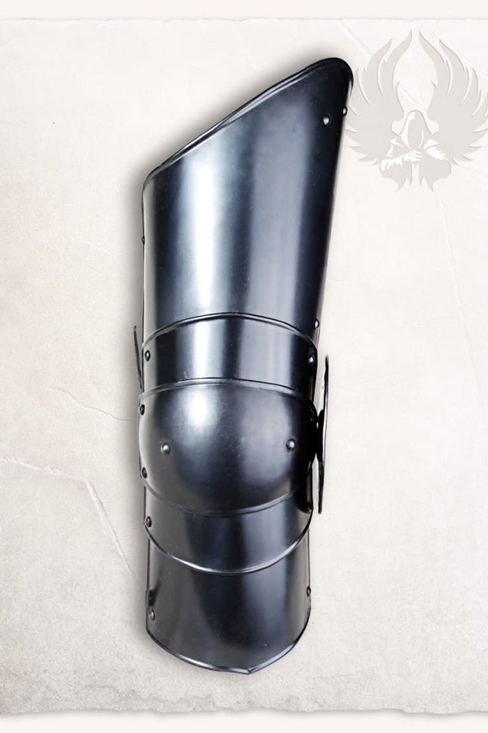 Cuisses, leg armour Gustav, black, 1.2 mm