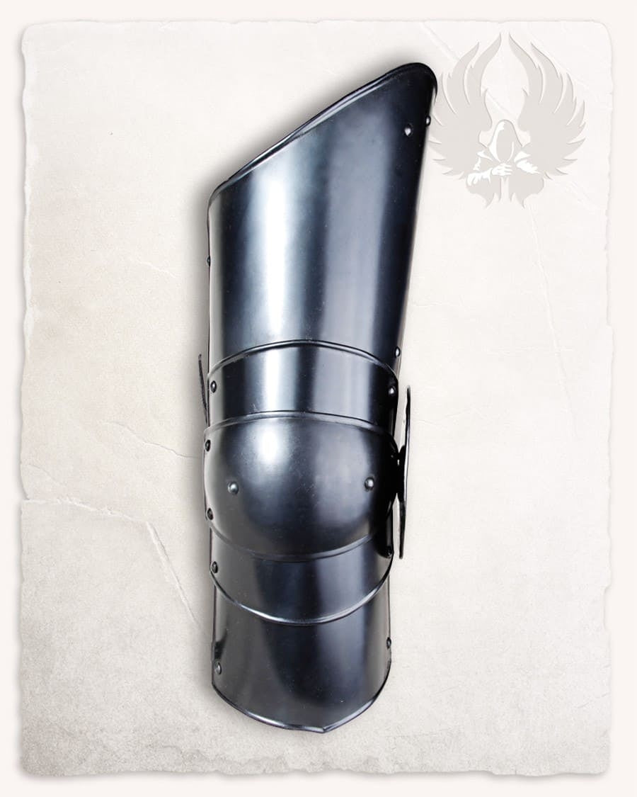 Cuisses, leg armour Gustav, black, 1.2 mm
