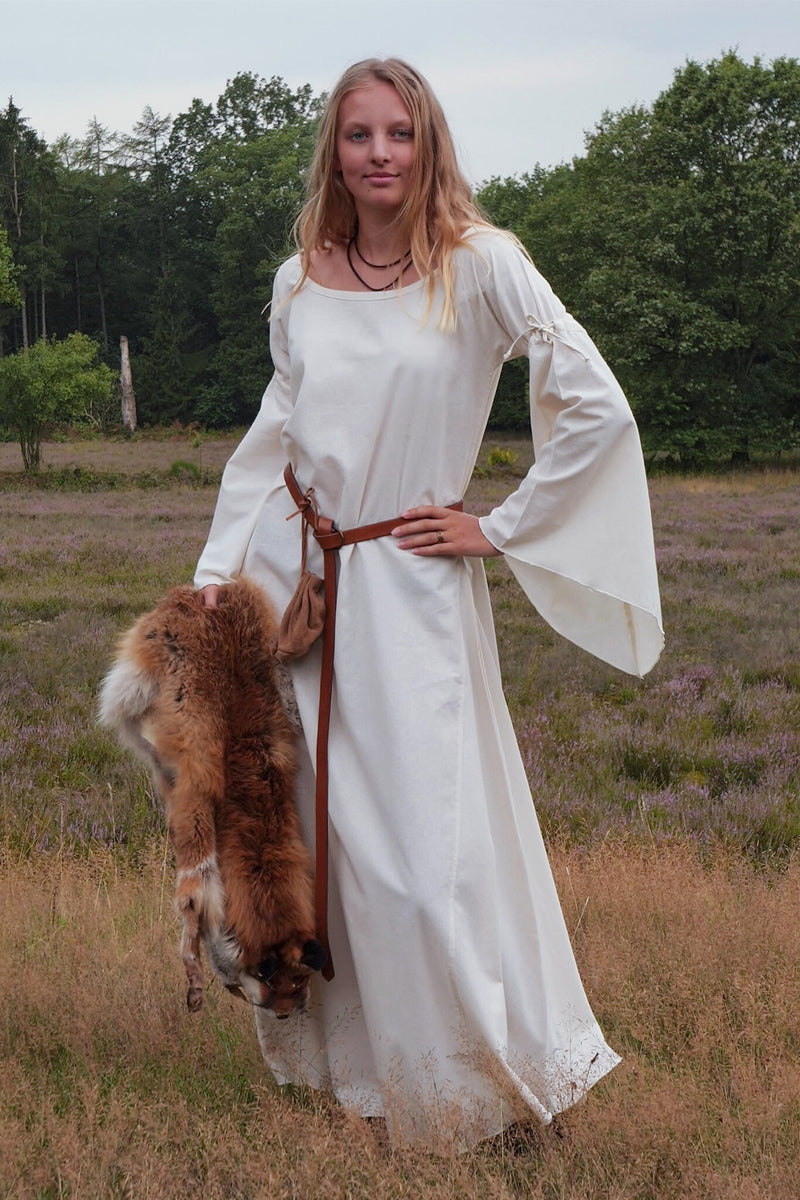 Abito gotico medievale Iseult, naturale