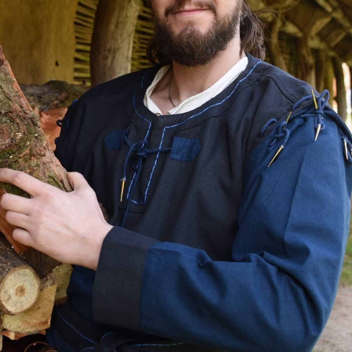 Medieval tunic Skjoldehamm, blue