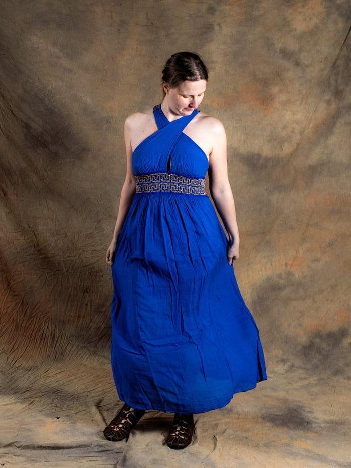 Goddess Dress Persephone, royal blue