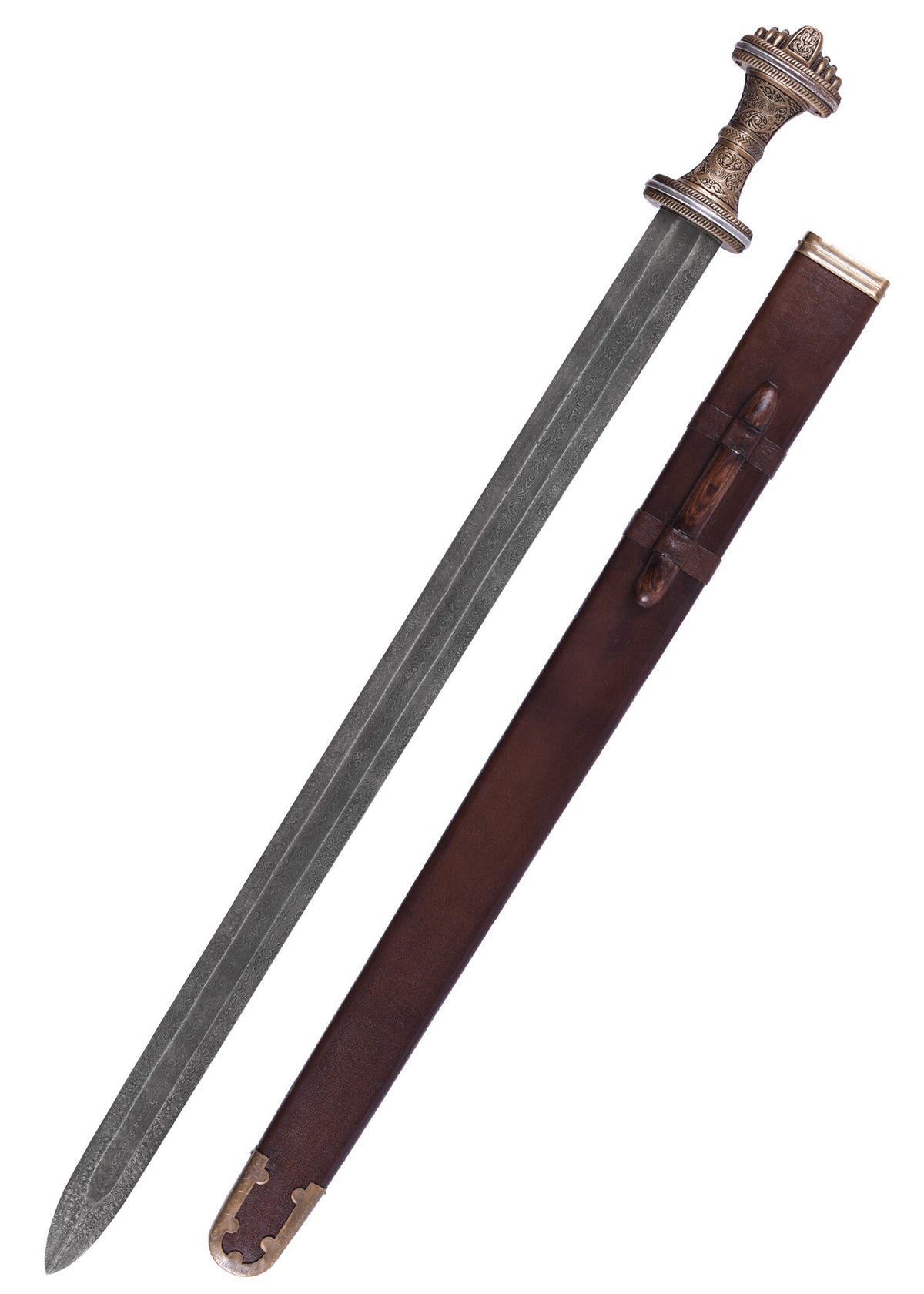 Anglo-Saxon sword Fetter Lane, damast steel, semi-sharp
