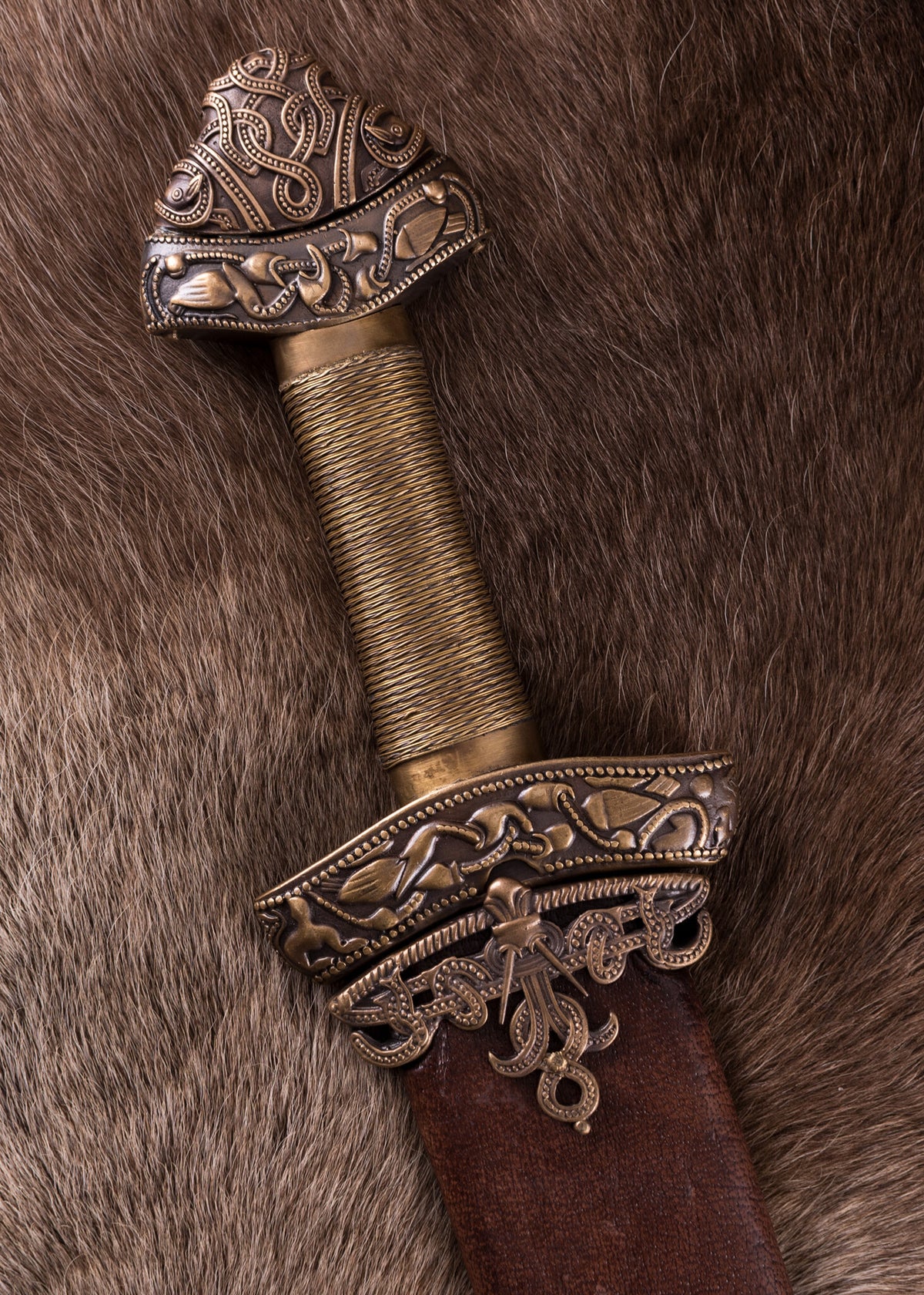 Viking sword Dybek damast, semi-sharp