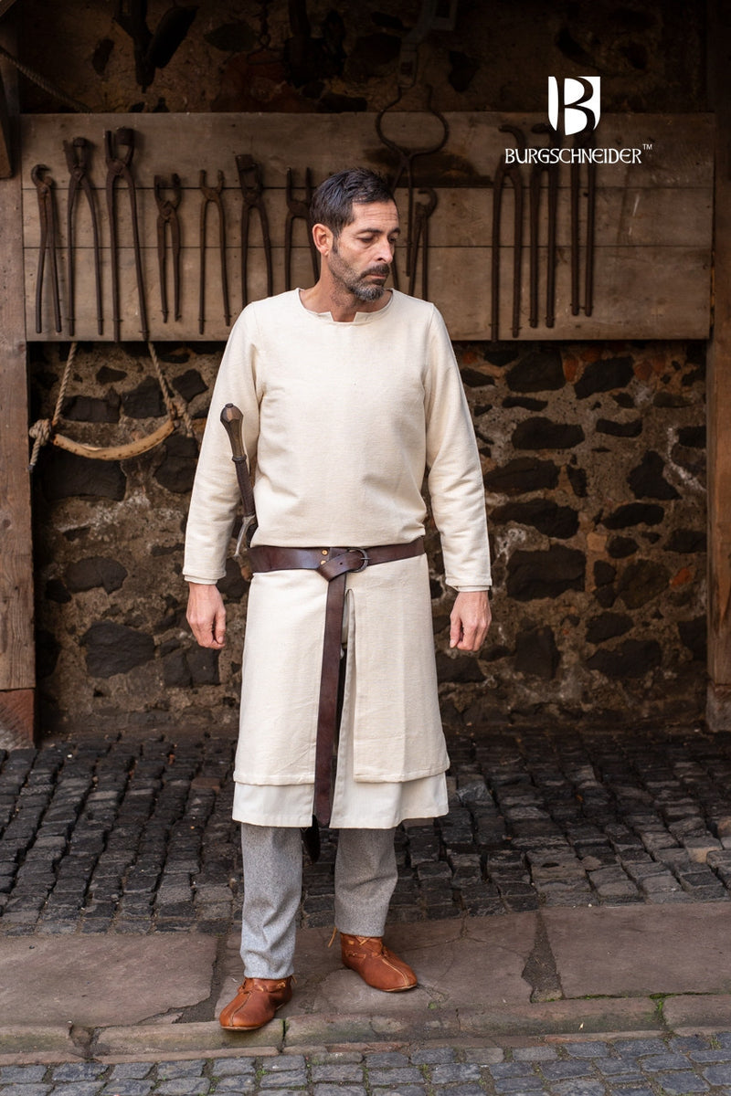 Long medieval tunic Arnaud, natural