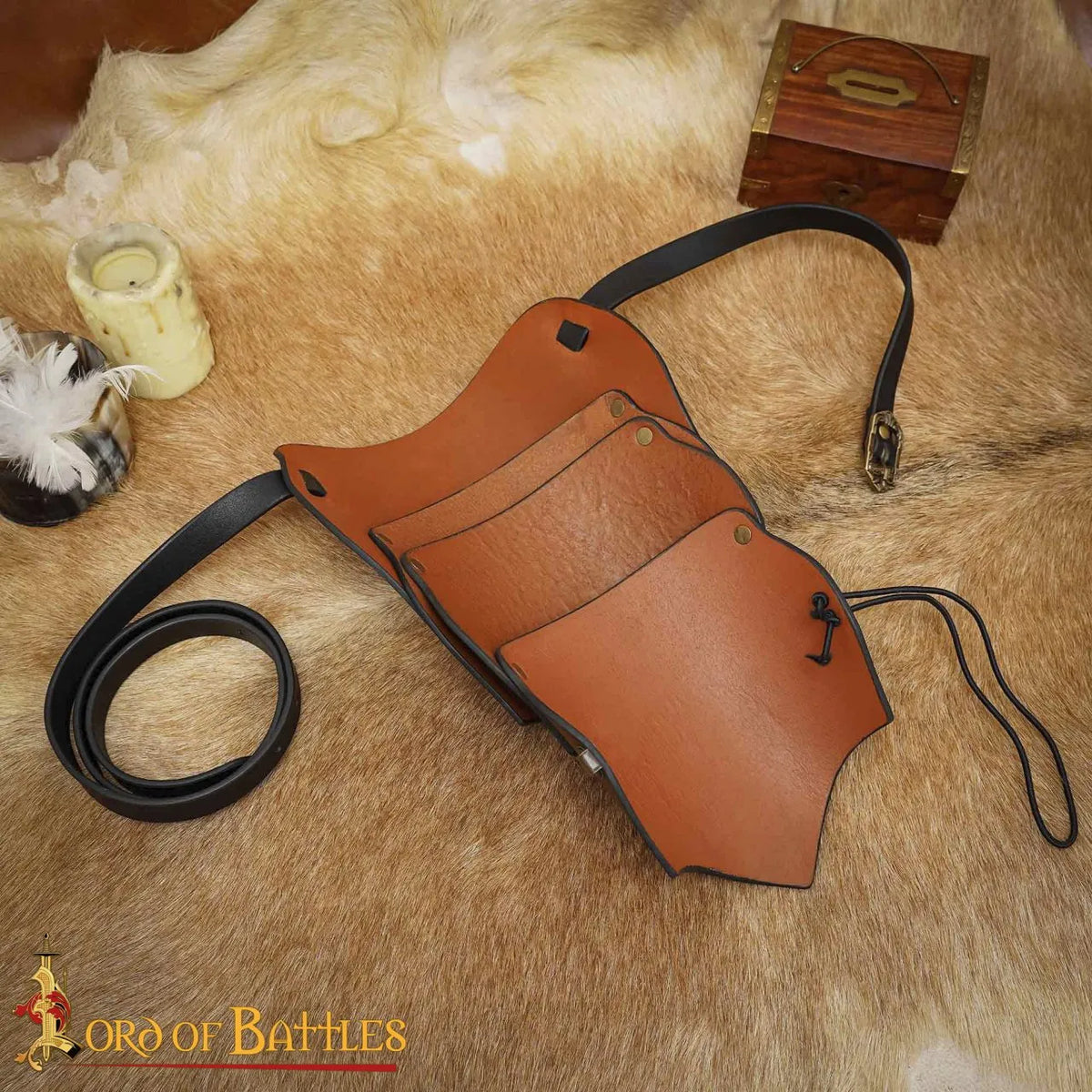 Leather pauldron Epona