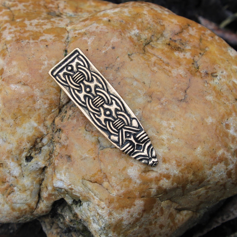 Lengüeta de cinturón vikinga estilo Borre