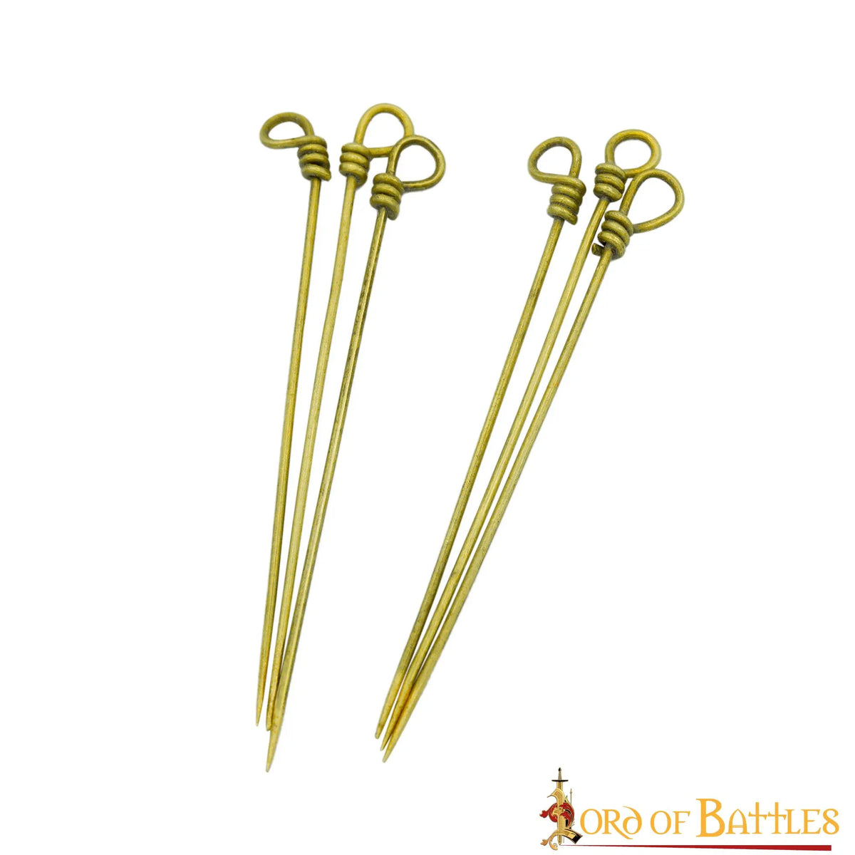Pins, six pieces, bronze