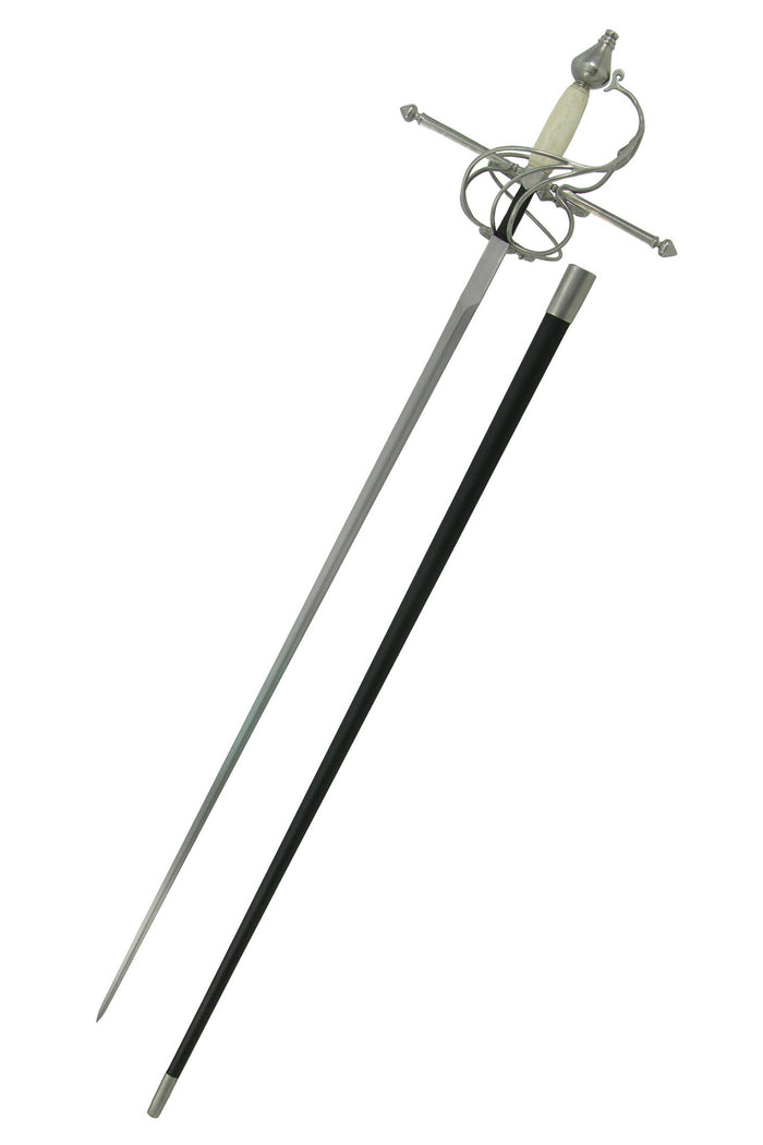 Swept Hilt Rapier with bone grip, sharp