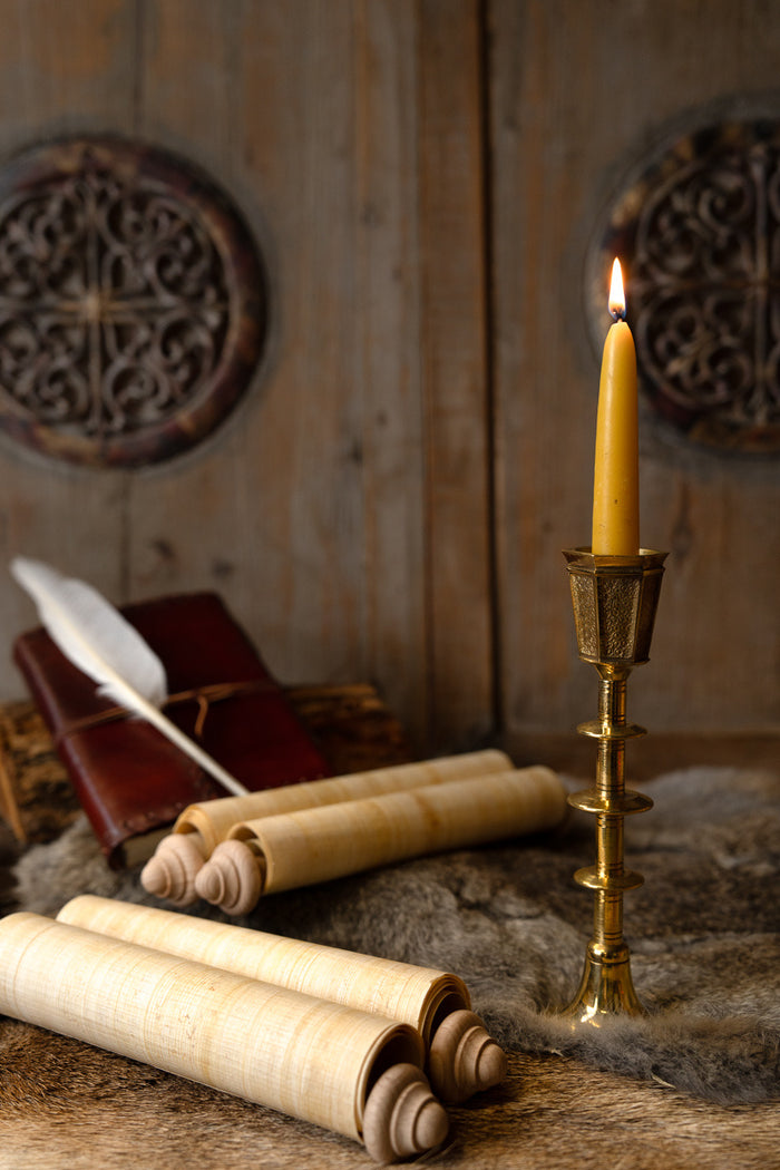 Medieval candlestick, brass