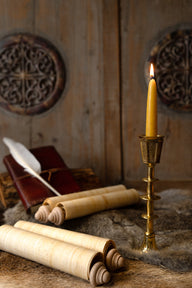 Medieval candlestick, brass