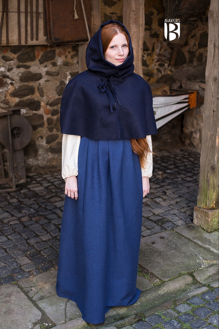 Chaperon Curt, wool mix, blue