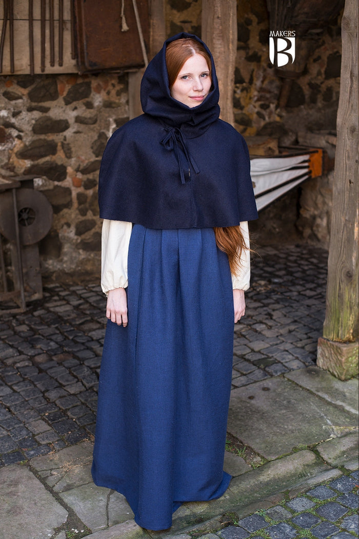 Chaperon Curt, wool mix, blue