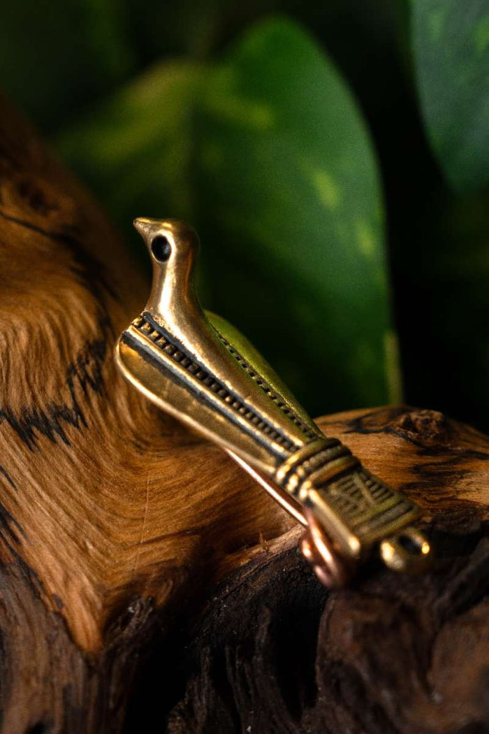 Roman bird fibula, bronze