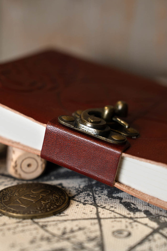 Leather book Pentagram with lock