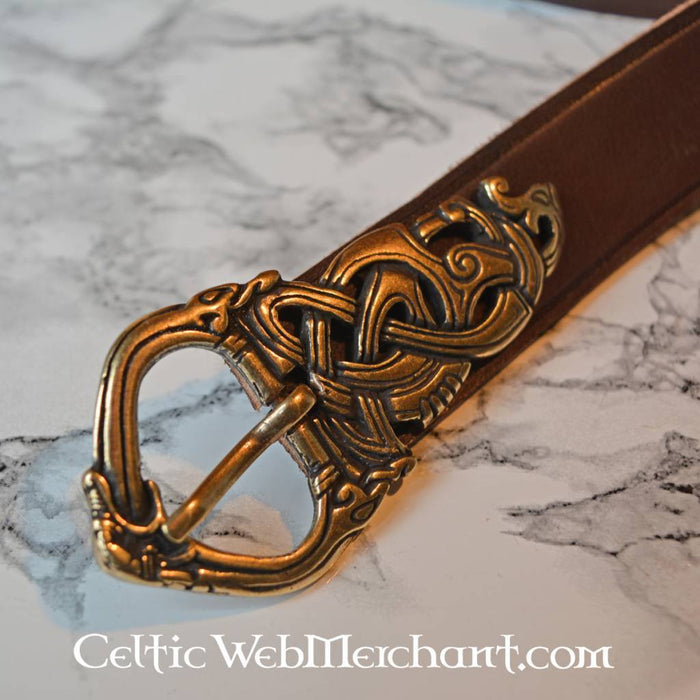 Viking belt Jellinge, 135 cm, brown