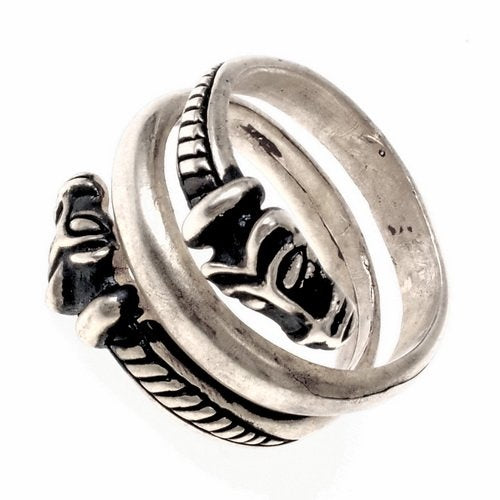 Luxurious Iceland Viking ring, silvered bronze