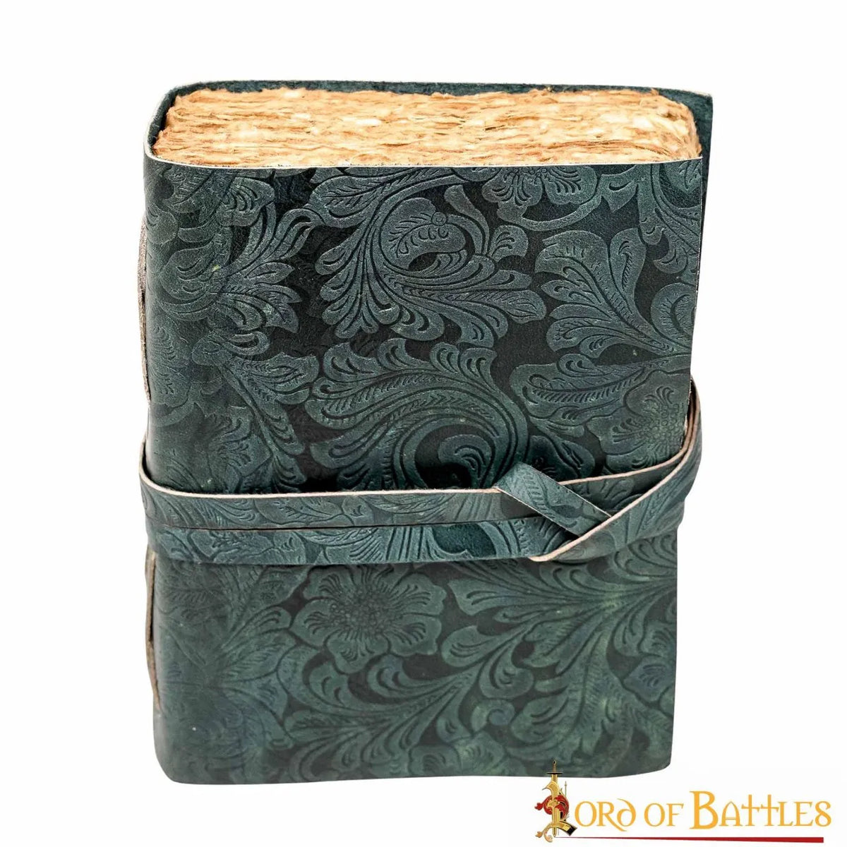Leather journal fantasy, green