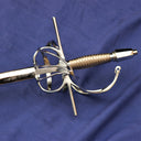 Rapier battle-ready with leather scabbard (blunt 3 mm)