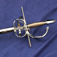 Rapier battle-ready with leather scabbard (blunt 3 mm)