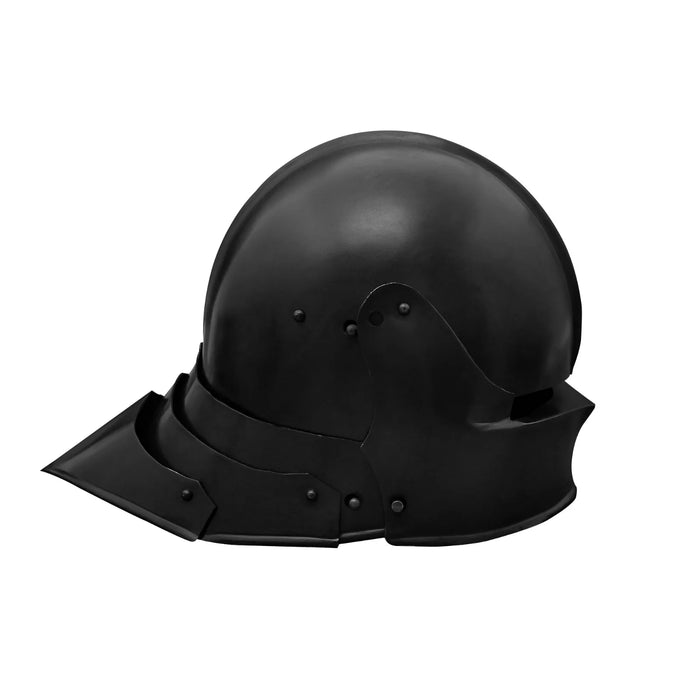 15th century sallet, black, 1.6 mm