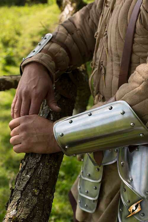 Warrior medieval bracers, forearm armour, 1 mm