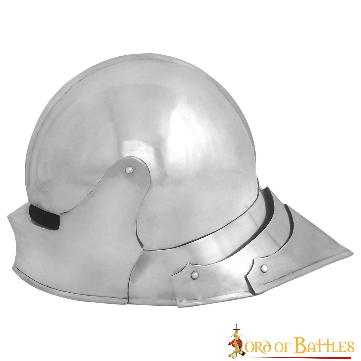 German sallet with neck protector, 2 mm (battle-ready)