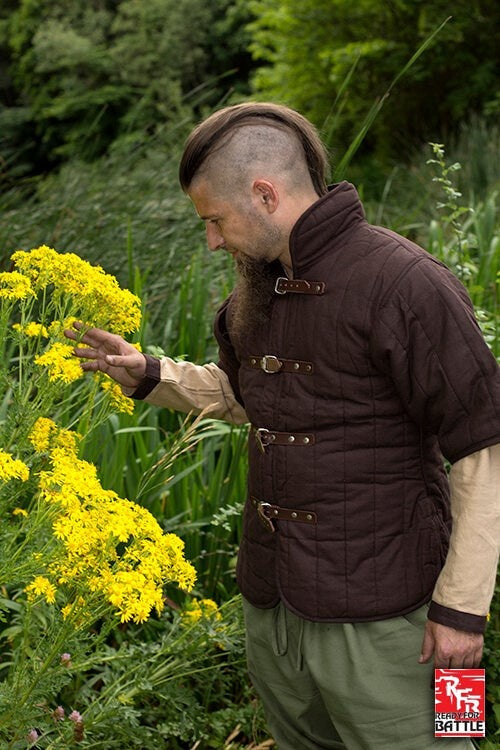 RFB gambeson with short sleeves, brown