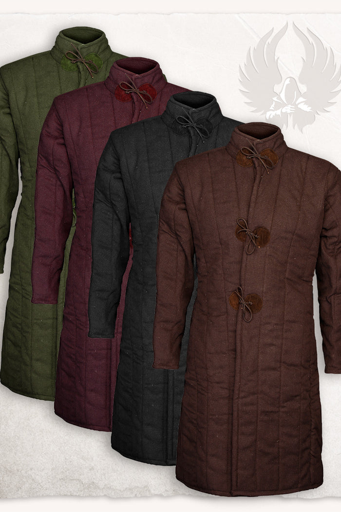 Medieval gambeson Shapur burgundy