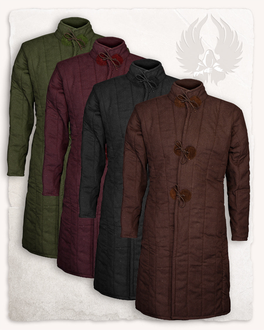 Medieval gambeson Shapur burgundy