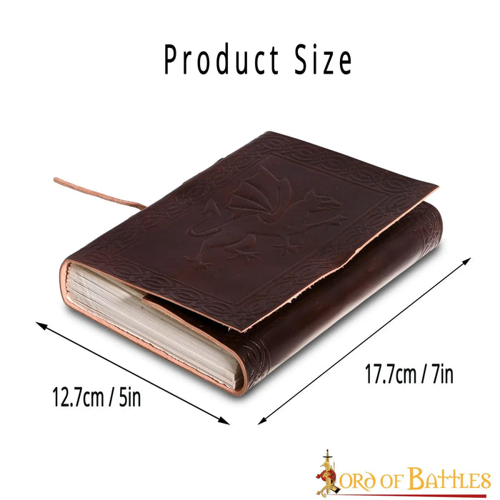 Leather book with dragon