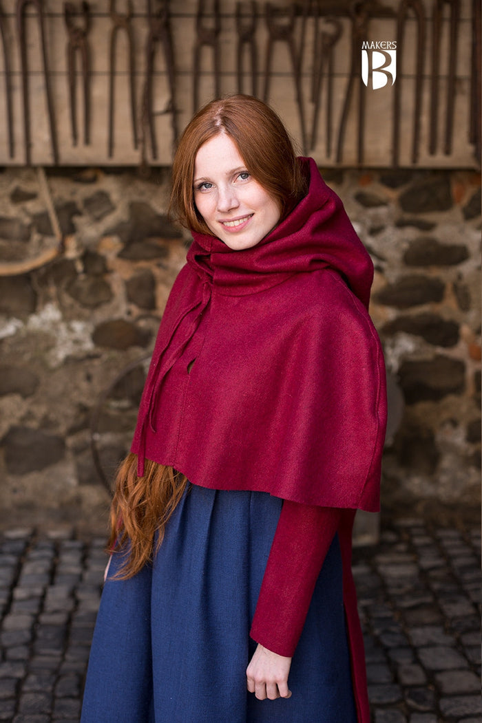 Chaperon Curt red, wool mix