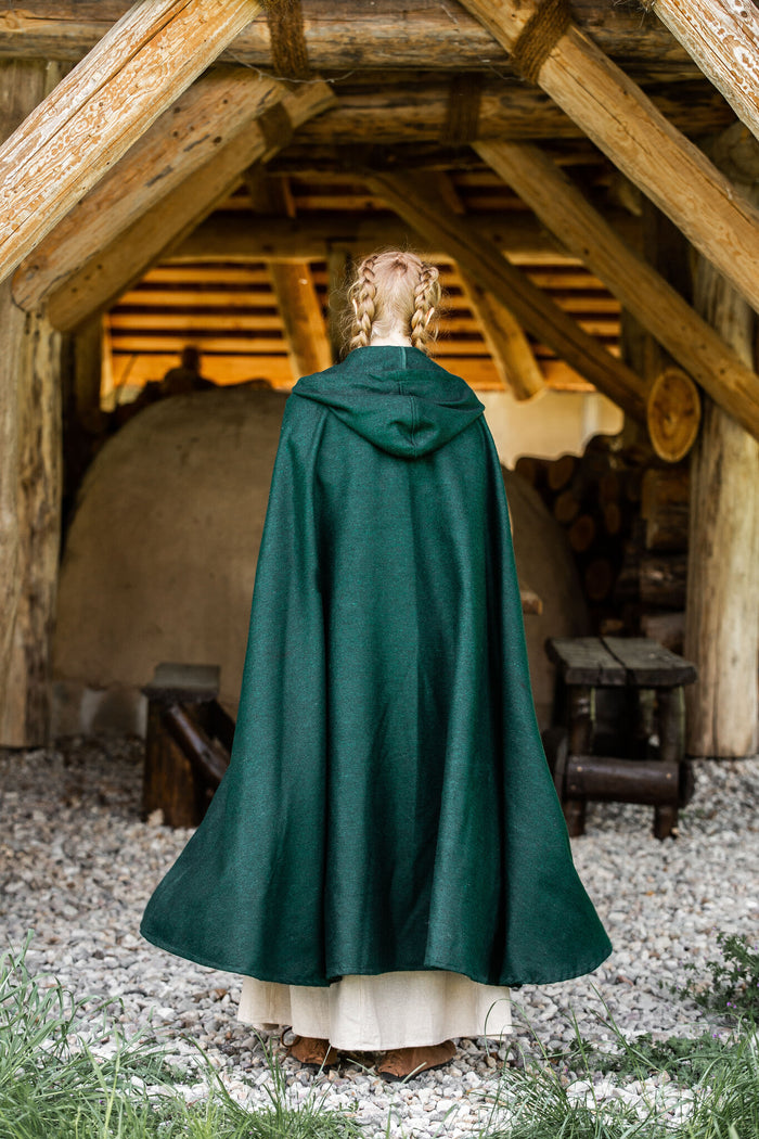 Medieval cloak Karen green, wool mix