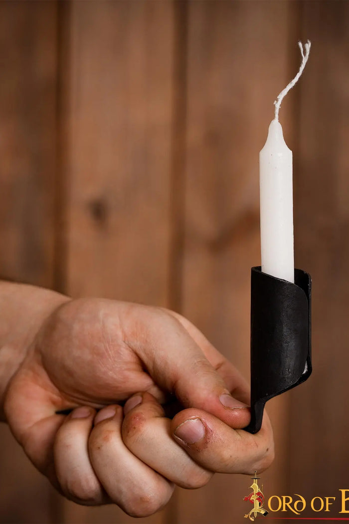 Iron medieval candle holder