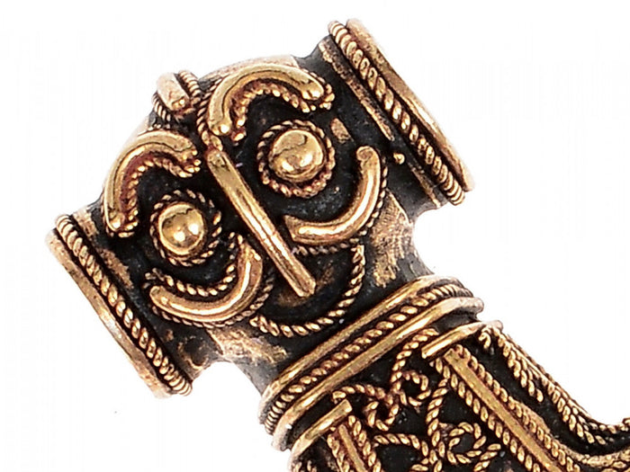 Viking Ödeshög Mjölnir with Knotwork, bronze