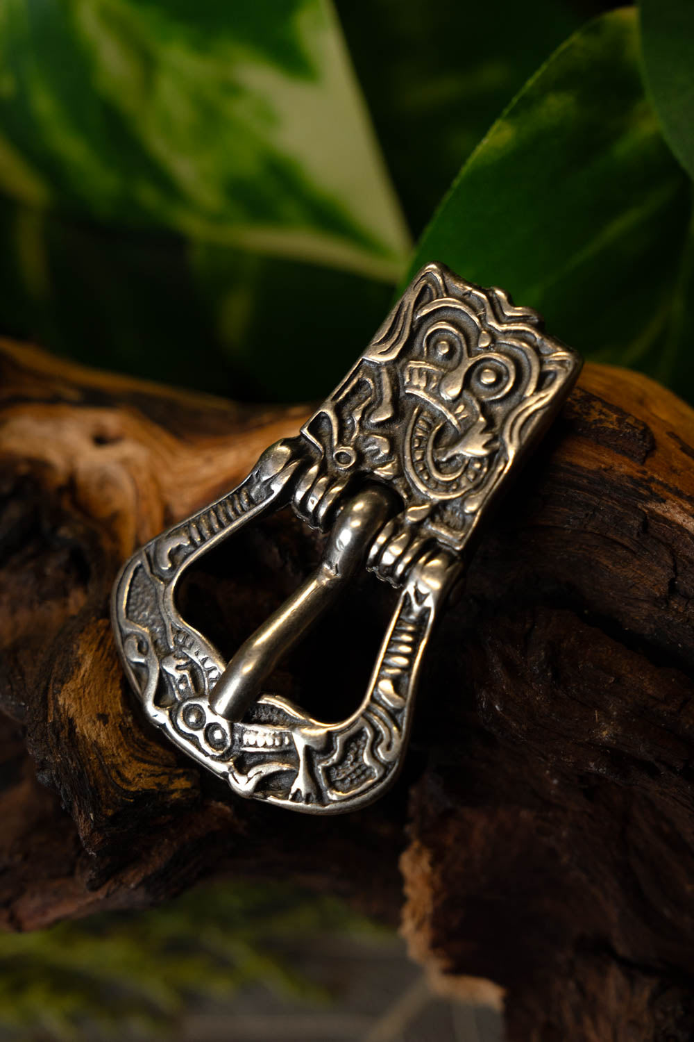 Viking buckle Birka, silvered