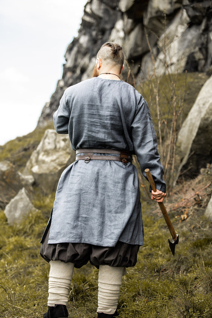 Thorsberg tunic Germanic, linen, blue-gray