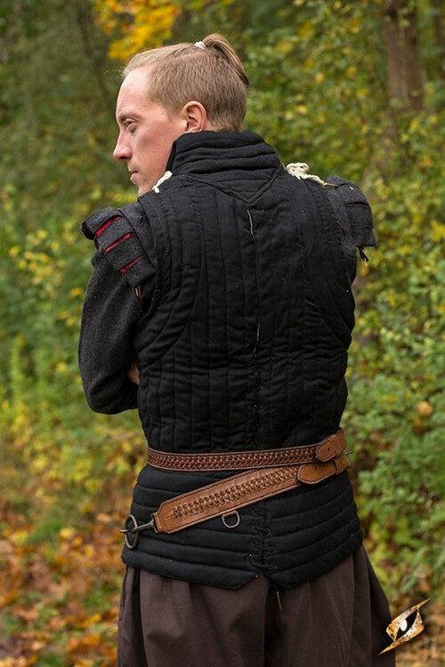 Braided sword belt, brown