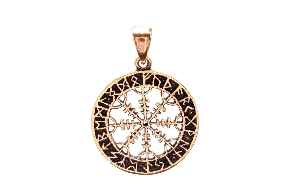 Viking pendant Aegisjalmur, bronze
