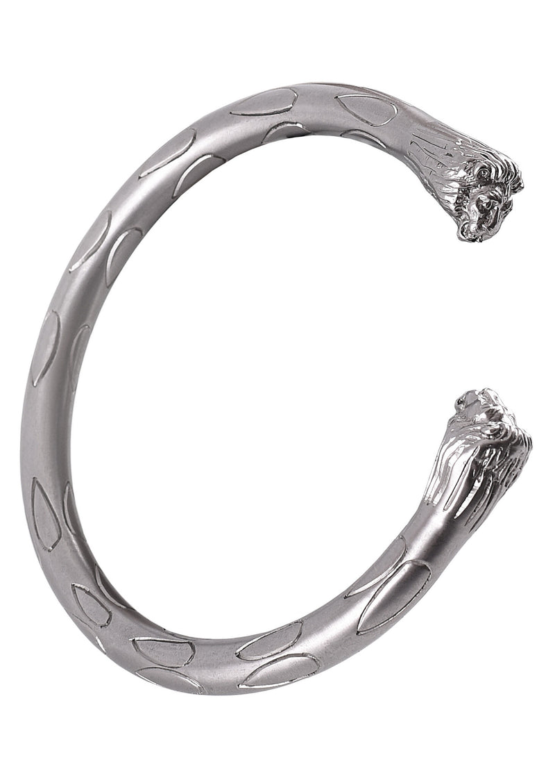 Armillae romaines avec têtes de lion, paire, laiton argenté