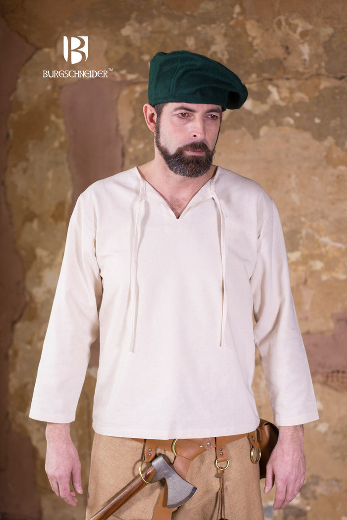 Beret Harald, green, wool blend
