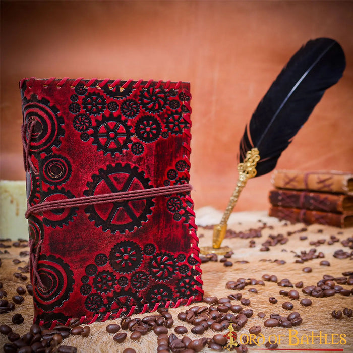Leather book Steampunk, antique pages