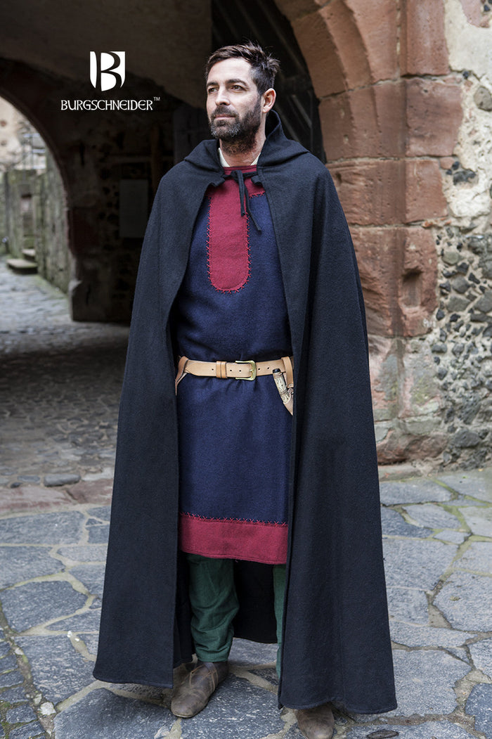 Cloak Hibernus, black, wool mix