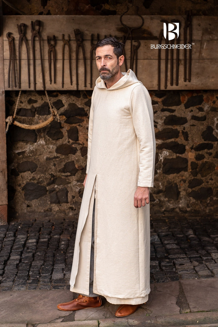 High-medieval tunicella with Renaud hood, natural