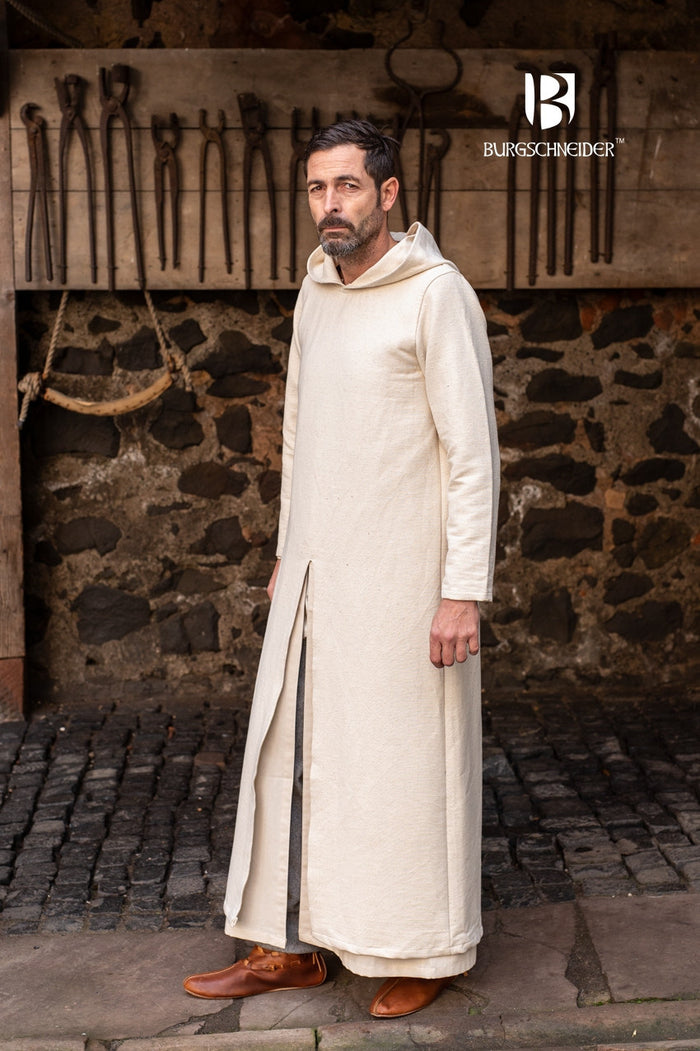 High-medieval tunicella with Renaud hood, natural