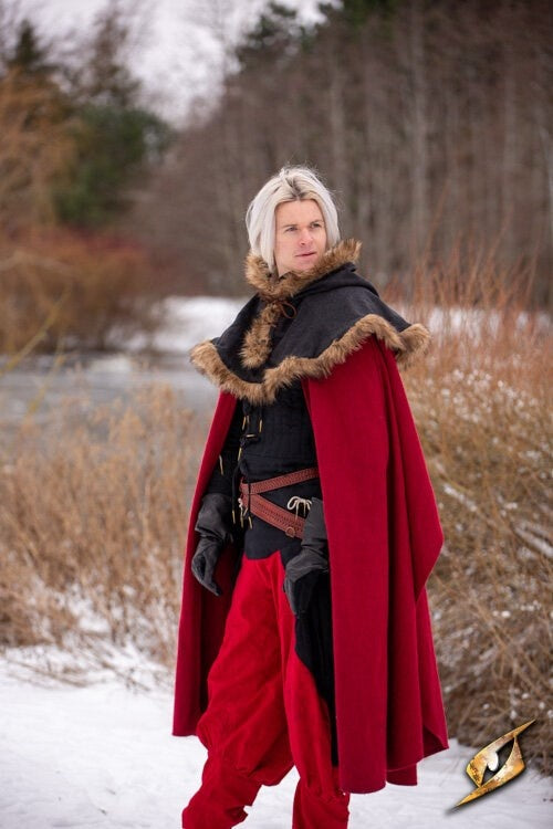 Hood Geralt, black, wool mix