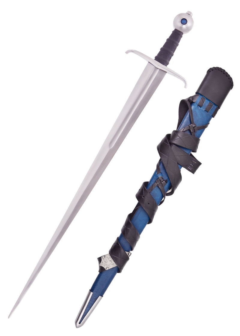 Castillon sword with scabbard, 15th century, semi-sharp