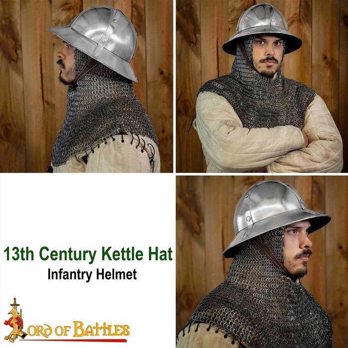 13th-14th century kettle hat, 1.6 mm