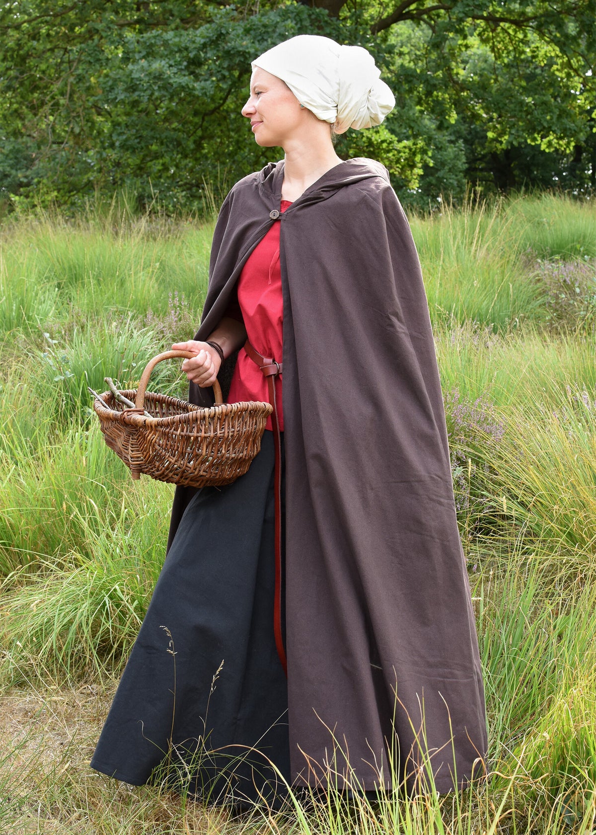 Cotton cloak Ellyn, brown