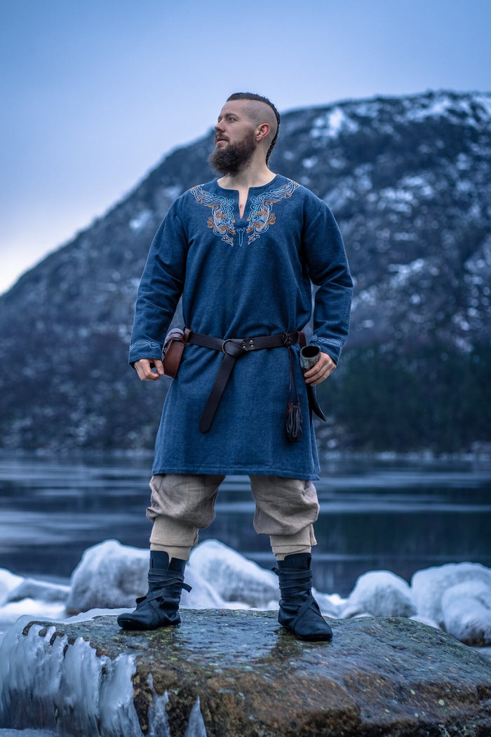 Tunic Viking jarl Hakon, blue