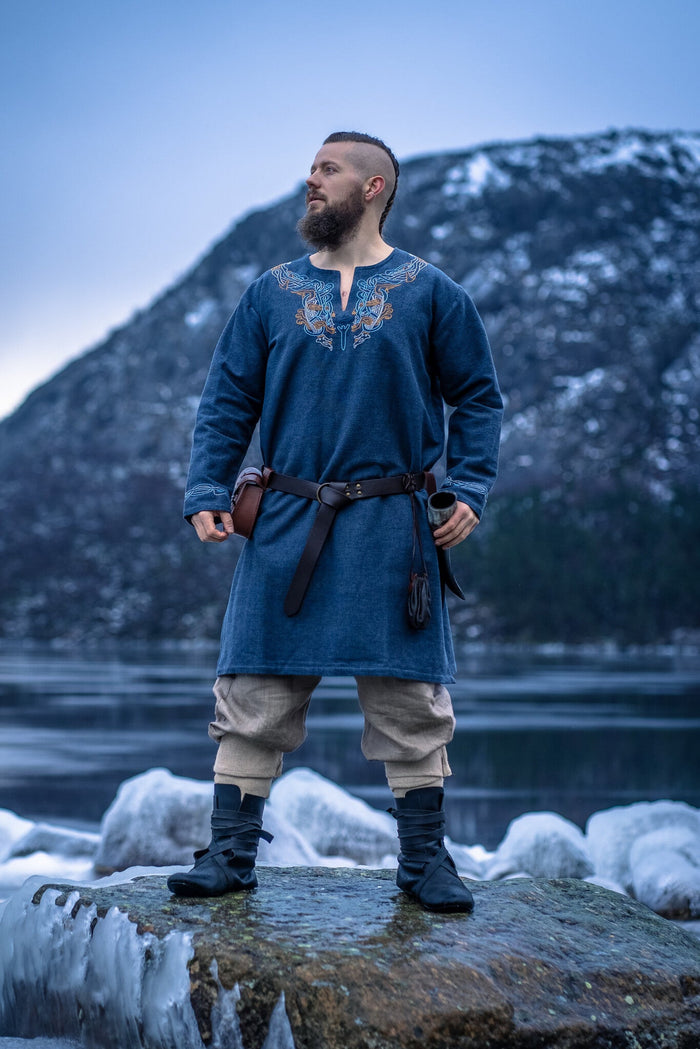 Tunic Viking jarl Hakon, blue